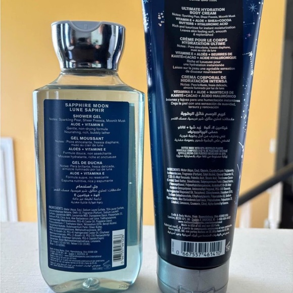 *Limited Edition* Sapphire Moon Bath & Body Works Body Cream + Shower Gel - Picture 3 of 6